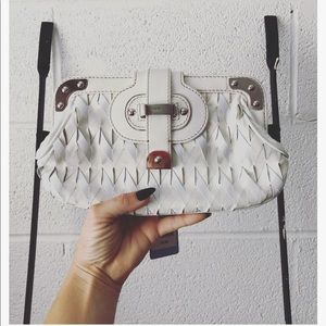 Rafe New York White Woven Clutch NWT